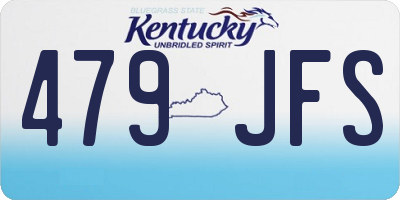 KY license plate 479JFS