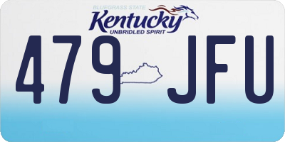KY license plate 479JFU