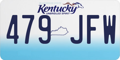 KY license plate 479JFW