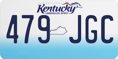 KY license plate 479JGC