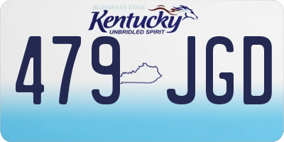 KY license plate 479JGD