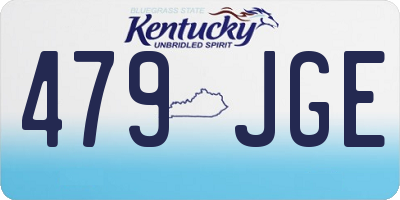KY license plate 479JGE