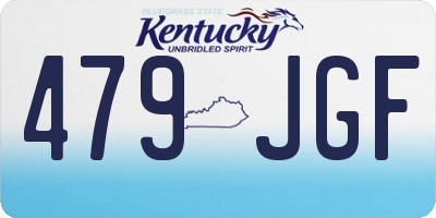 KY license plate 479JGF