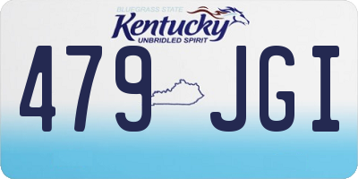 KY license plate 479JGI