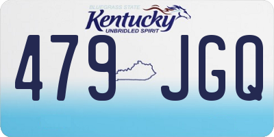 KY license plate 479JGQ