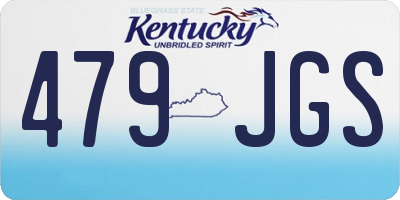 KY license plate 479JGS