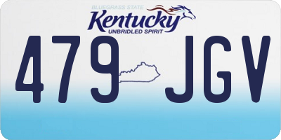 KY license plate 479JGV
