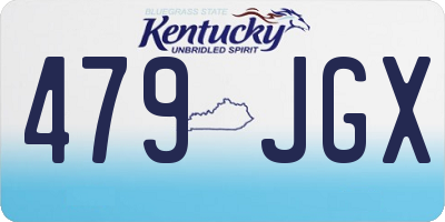 KY license plate 479JGX