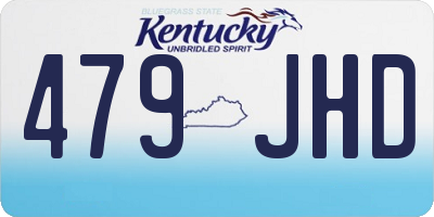 KY license plate 479JHD