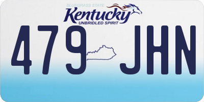 KY license plate 479JHN