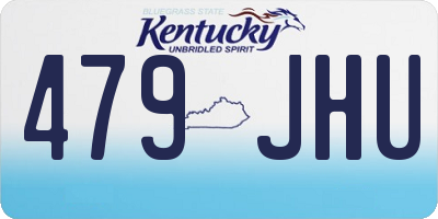 KY license plate 479JHU