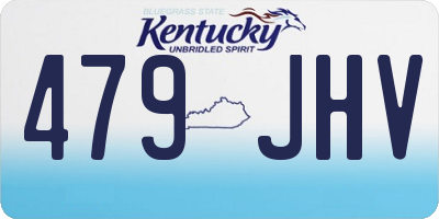 KY license plate 479JHV
