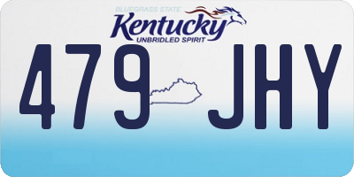 KY license plate 479JHY