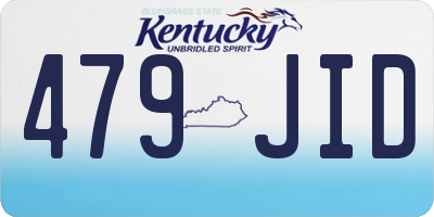 KY license plate 479JID