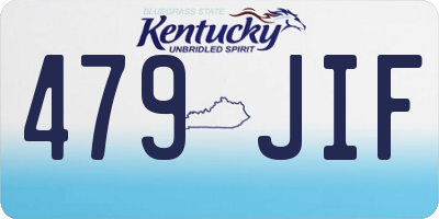KY license plate 479JIF