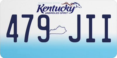KY license plate 479JII