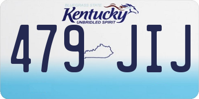 KY license plate 479JIJ