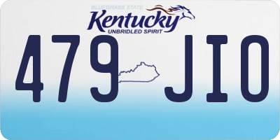 KY license plate 479JIO