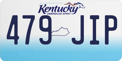 KY license plate 479JIP