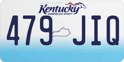 KY license plate 479JIQ