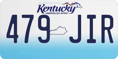 KY license plate 479JIR