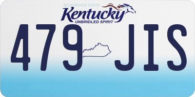KY license plate 479JIS