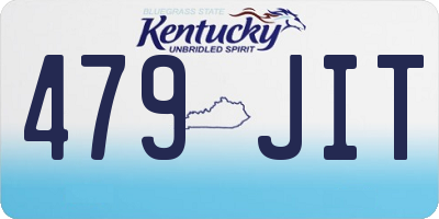 KY license plate 479JIT