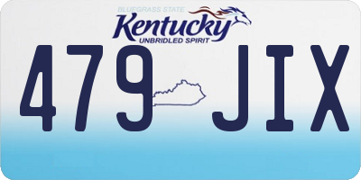 KY license plate 479JIX