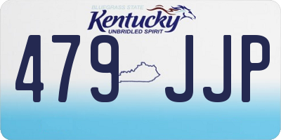 KY license plate 479JJP