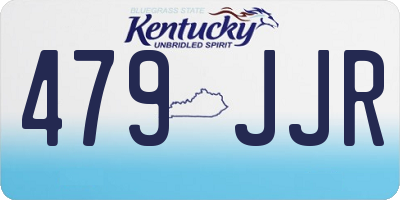 KY license plate 479JJR