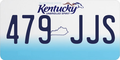 KY license plate 479JJS
