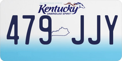 KY license plate 479JJY