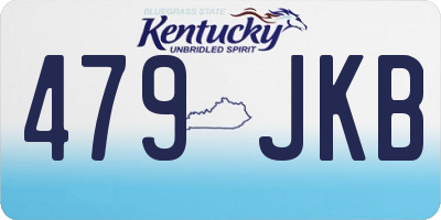 KY license plate 479JKB