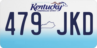 KY license plate 479JKD