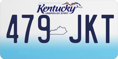 KY license plate 479JKT