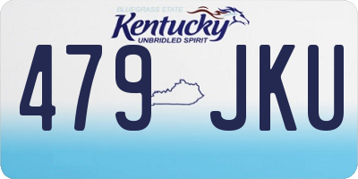 KY license plate 479JKU