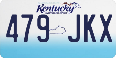 KY license plate 479JKX