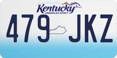 KY license plate 479JKZ