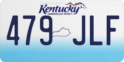 KY license plate 479JLF