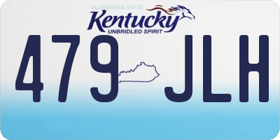 KY license plate 479JLH