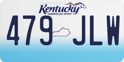 KY license plate 479JLW