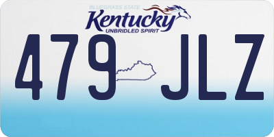 KY license plate 479JLZ