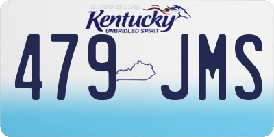 KY license plate 479JMS