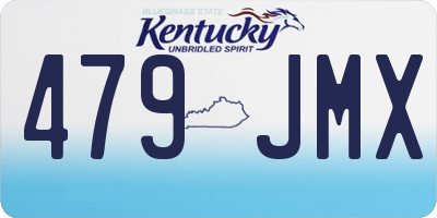 KY license plate 479JMX