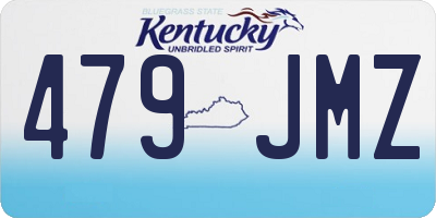 KY license plate 479JMZ