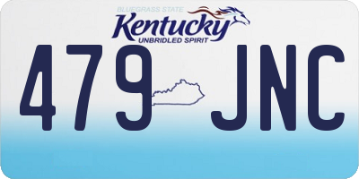 KY license plate 479JNC
