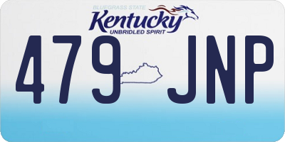 KY license plate 479JNP