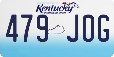 KY license plate 479JOG