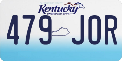 KY license plate 479JOR