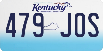 KY license plate 479JOS
